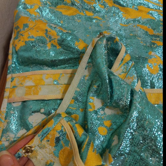 Douglas Hannant Paintbrush Stroke/Splatter Wrap Skirt Abstract Wearable Art - Picture 9 of 15